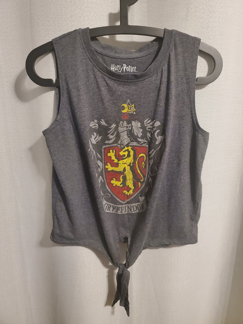 Harry Potter Women's Gryffindor Tie-Front Tank Top - Gray